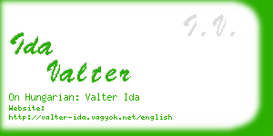 ida valter business card